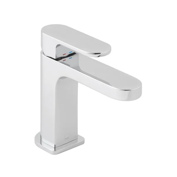 Vado Slim Life Mono Basin Mixer Smooth Bodied Single Lever Deck Mounted Without Universal Waste Chrome