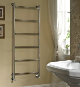 Vogue Vivid Towel Radiator Dual Energy - Chrome 1250X650 detail view - Image 2