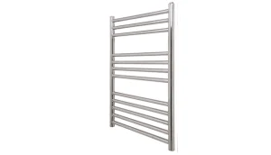 Vogue Chube Towel Radiator Heating Only - Polished Stainless Steel 800X400 detail view - Image 2