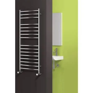 Reina Luna 350 X 1200 Flat Stainless Steel Towel Rail detail view - Image 4