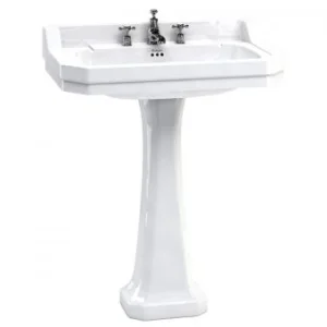 Burlington Edwardian 560 3TH Basin and Standard Pedestal