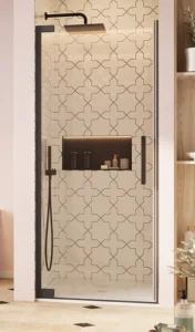 Crosswater Asura 8mm Hinged Door 900 Matt Black