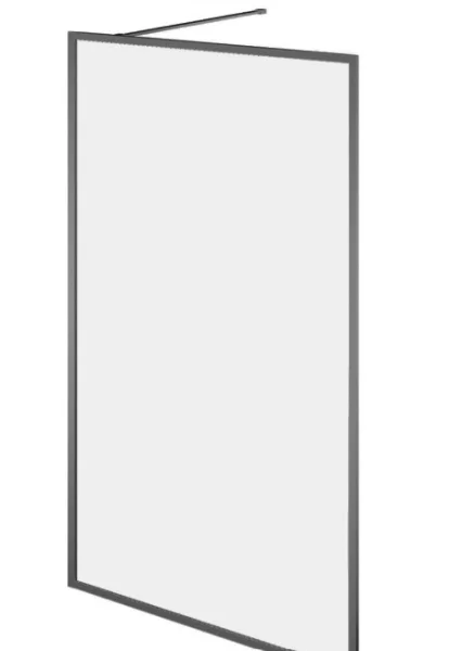 Cubico Amore Single Frame Shower Screen Gun Metal Grey (clear Glass) 1180mm