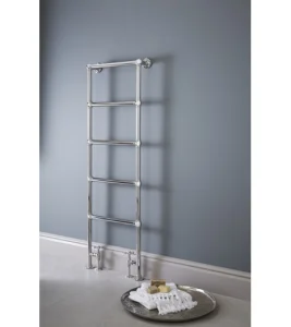 Vogue Ballerina FW - BR Towel Radiator Heating Only - Chrome 1538X675 detail view - Image 3
