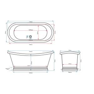 Bc Designs 1700 Copper Bath Copper Inner Copper detail view - Image 3
