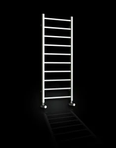 Reina Serena Designer Radiator - 500 X 500 Chrome detail view - Image 2