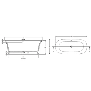 Bc Designs Bampton Bath 1555 X 740 (no Waste) Polished White detail view - Image 8