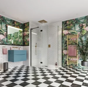 Crosswater Mpro Towel Warmer 480x1380 Brushed Brass detail view - Image 3