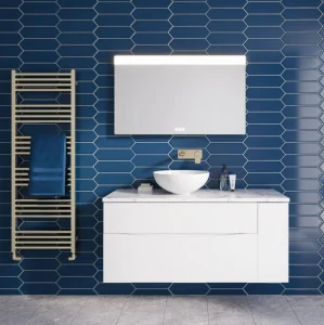 Crosswater Mpro Towel Warmer 480x1380 Brushed Brass detail view - Image 6