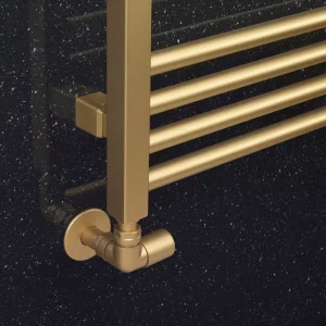 Crosswater Mpro Towel Warmer 480x1380 Brushed Brass detail view - Image 8