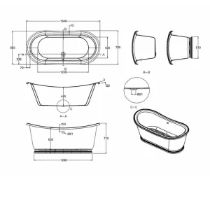 Burlingtonadmiral 1650mm technical drawing - Image 3