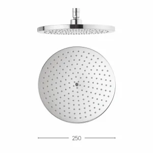Crosswater Central Fixed Head 250mm Chrome detail view - Image 3