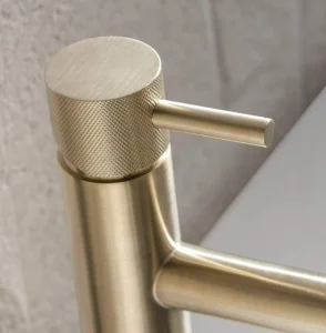 Crosswater Mpro Basin Monobloc Knurled No Waste Deck Mounted Brushed detail view - Image 4