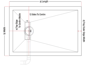 London Showers  Symmetry Slim 25 1200 x 800mm Tray & Waste - White product image - Image 3