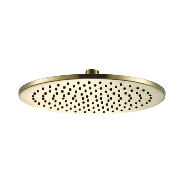 Just Taps Vos Overhead Shower 300mm Brushed Brass
