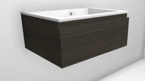 Faeber Mode 600m Slim 1 Drawer Basin Vanity Unit Shadow Teak DW467