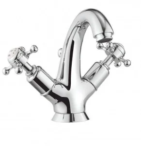 Crosswater Belgravia Crosshead High Neck Mono Basin With Waste Deck Mounted Chrome detail view - Image 2