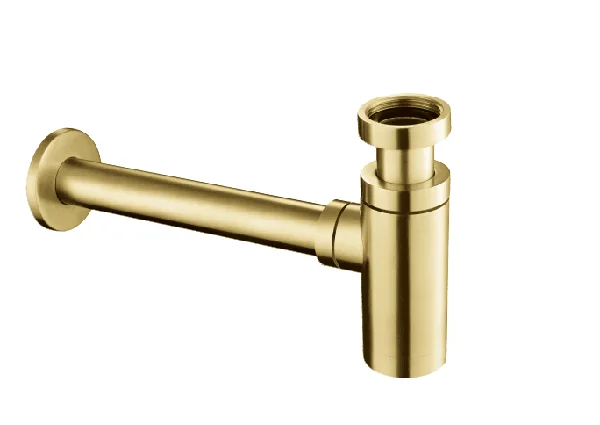 Just Taps Kono Bottle Trap Brushed Brass