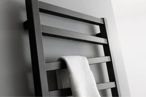 Crosswater Wedge Towel Warmer 1096x500 Metallic Black detail view - Image 2