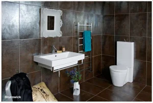 Jis Brunswick 1250/350 1250 X 350mm Radiator For Electric Heating Satin Stainless Steel