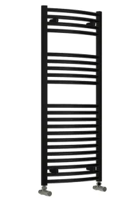 Reina Diva 500 X 1800 Towel Radiator Black Flat detail view - Image 2