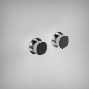 Ava Purity 1 Way 2 Handle Thermostatic Valve W/ Flanges - Polished Stainless Steel