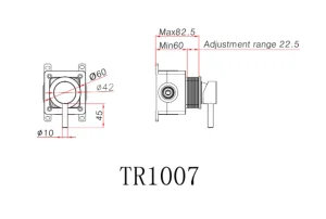 Ava Trend Hot & Cold Stop Valves W/ Flanges - Polished Stainless Steel technical drawing - Image 2