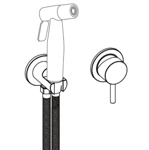 Ava Trend Douche Kit W/ Flanges - Polished Stainless Steel detail view - Image 2