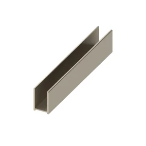 Abacus Glass Surface Channel -10mm Nickel - 1200mm