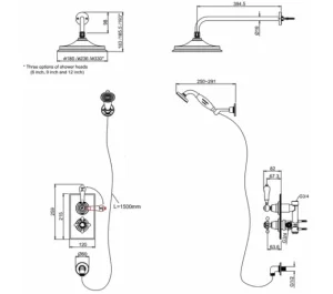 Burlington Trent 2 Outlet Concealed Divertor Shower detail view - Image 2
