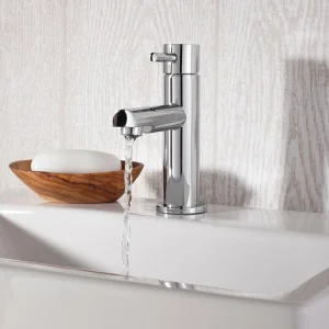 Crosswater Kai Lever Basin Mini Monobloc No Pop-up Waste Deck Mounted Chrome detail view - Image 3