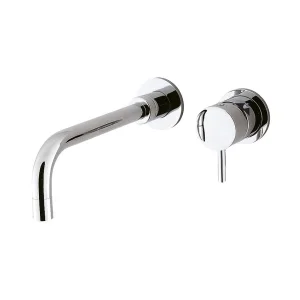 Crosswater Kai Lever Basin 2 Hole Set Wall Mounted Chrome detail view - Image 2