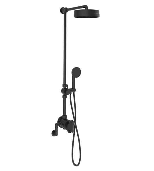 Crosswater MPRO Industrial Exposed Multi-function Shower With Handset Slider Carbon Black