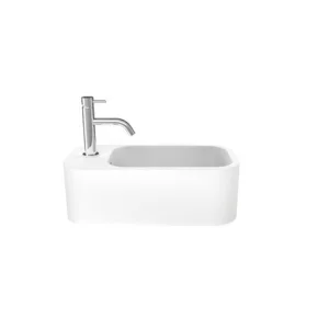 Crosswater Popolo Mini Wall Hung Left Hand White Matt