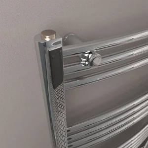 Eastbrook Wendover Curved Multirail 800 X 400 Chrome detail view - Image 2