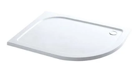 Eastbrook Volente 900x800rh Offset Quad Abs Stone Resin Tray White