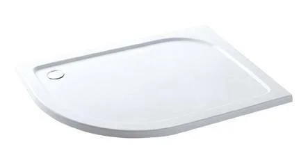 Eastbrook Volente 1000x800lh O/set Quad Abs Stone Resin Tray White