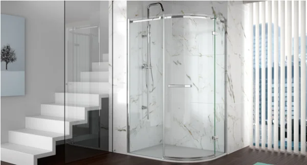 Merlyn 8 Series Frameless 1 Door Offset Quadrant 900 X 760mm