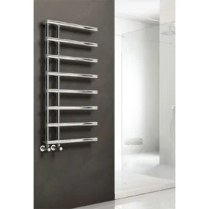 Reina Matera Designer Radiator - 722 X 500 Chrome detail view - Image 3