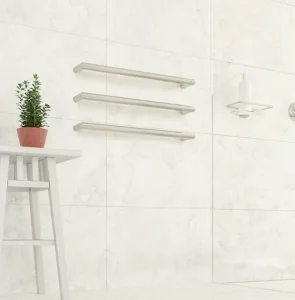 Thermosphere 12v Heated Towel Bar Double Round 632mm Brushed Stainless