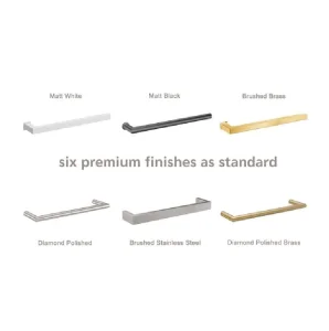 Thermosphere 12v Heated Towel Bar Double Square 450mm Polished Brass detail view - Image 2