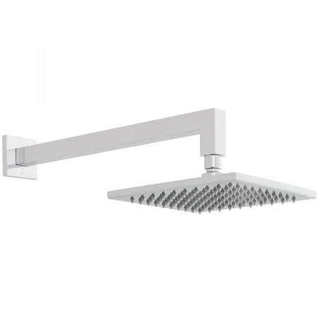 Vado Atmosphere Air-injected 200mm Square Easy Clean Slimline Shower Head With Arm Chrome