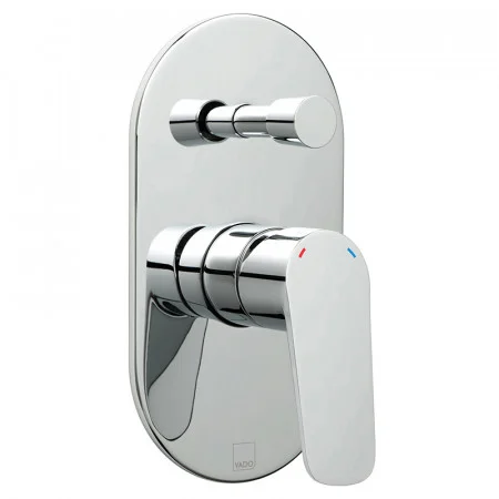 Vado Photon 2 Outlet Single Lever Concealed Manual Valve With Diverter Chrome