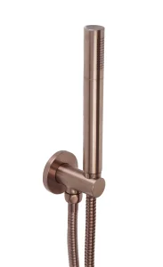 Just Taps Vos Round Water Outlet Hose & H/shower Att Brushed Bronze