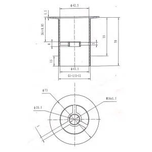 Bc Designs Push Down Bath Waste 60mm (unslotted) Nickel detail view - Image 2