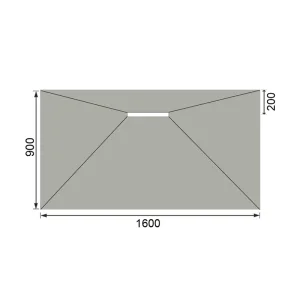 Abacus Elements Linear 300 Level Access Tray 16x9 Offset technical drawing - Image 2